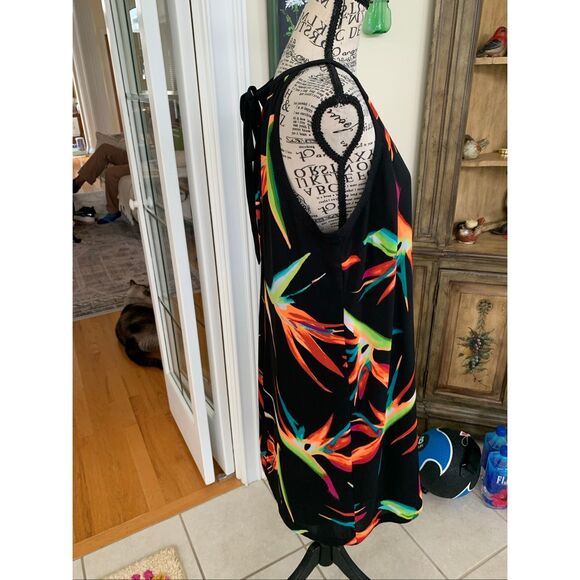 Worthington Black Bird Of Paradise Sheer Dress - Picture 5 of 8